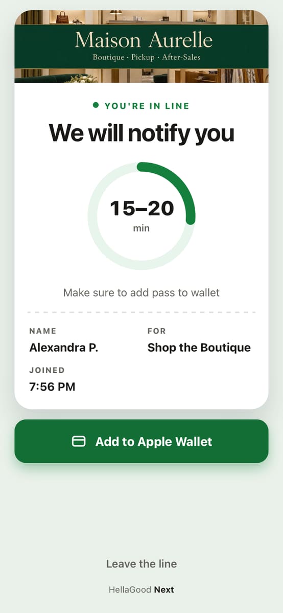 Smart pass: a place in the wait to shop the boutique, with the minutes left