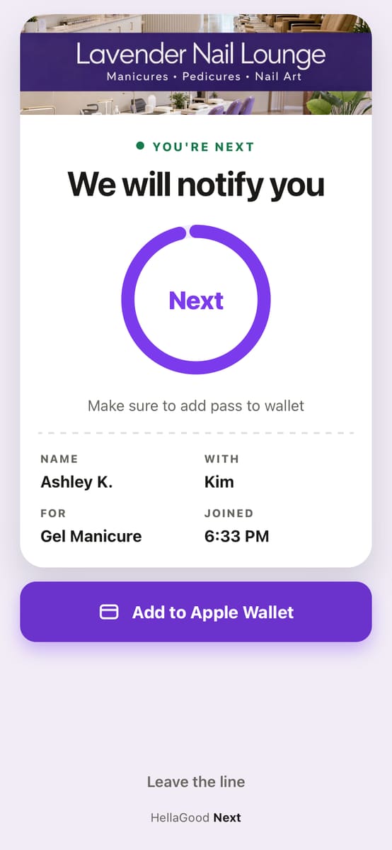 Smart pass: You're next, with Kim, for a Gel Manicure